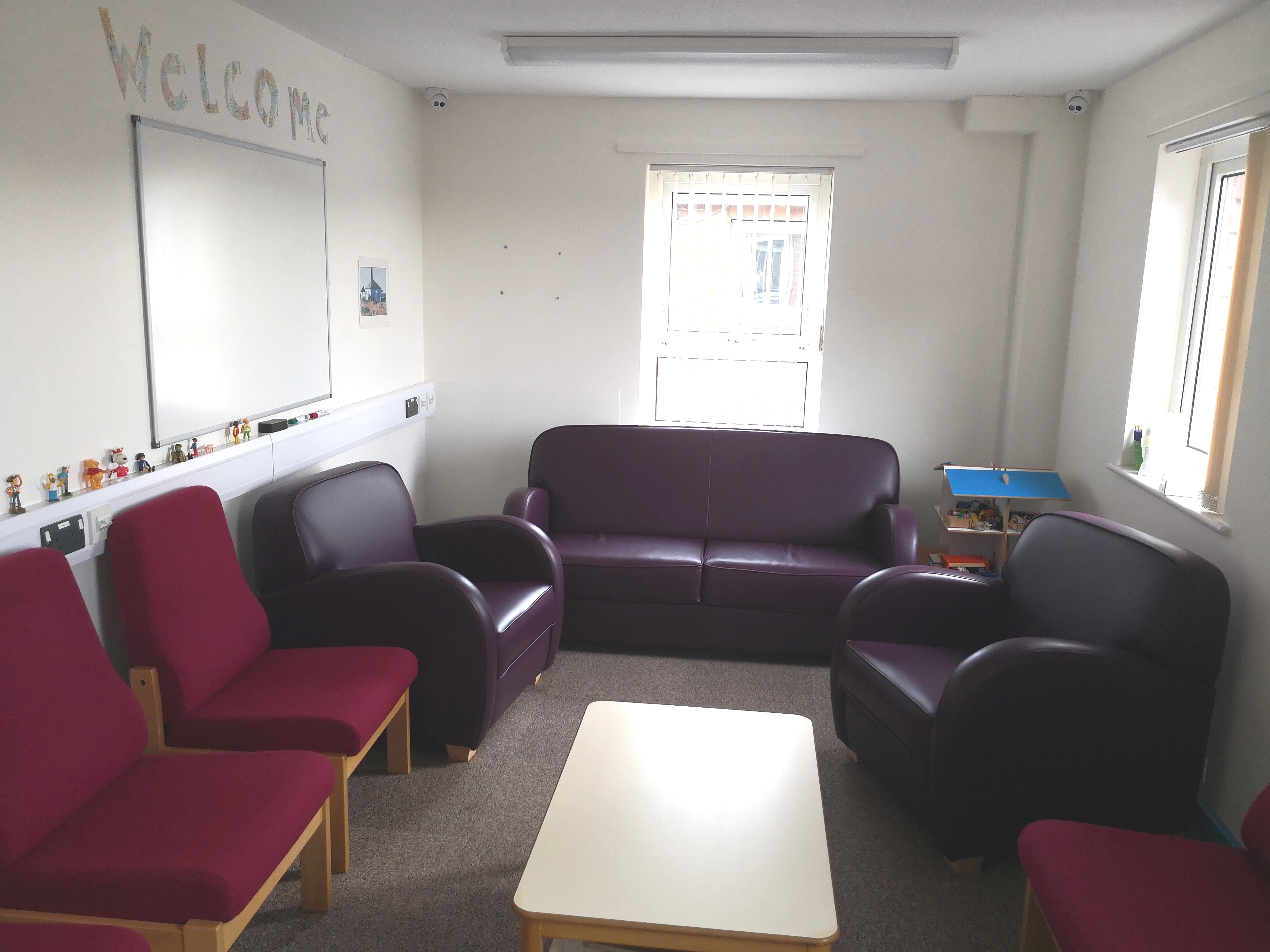 A large clinic room at Poole CAMHS